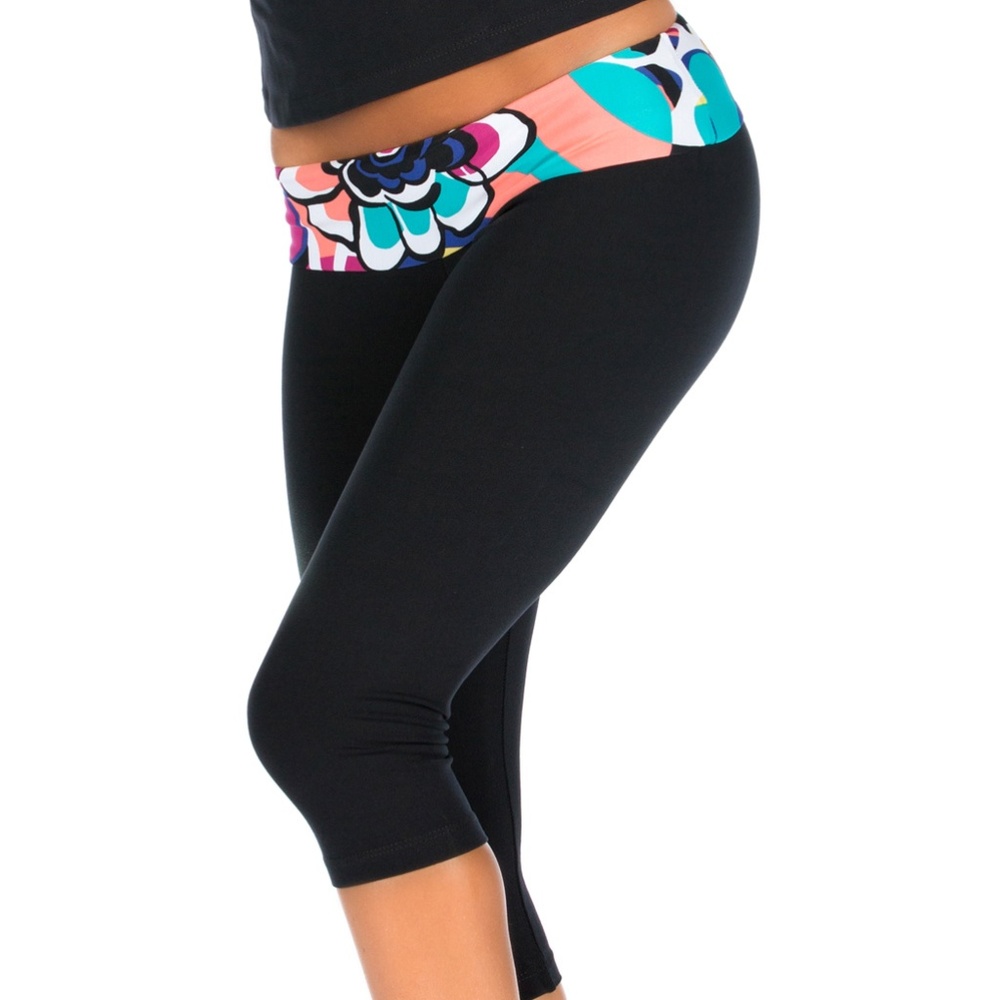 LOWRISE Compression Sports Capri Gray XS-S
